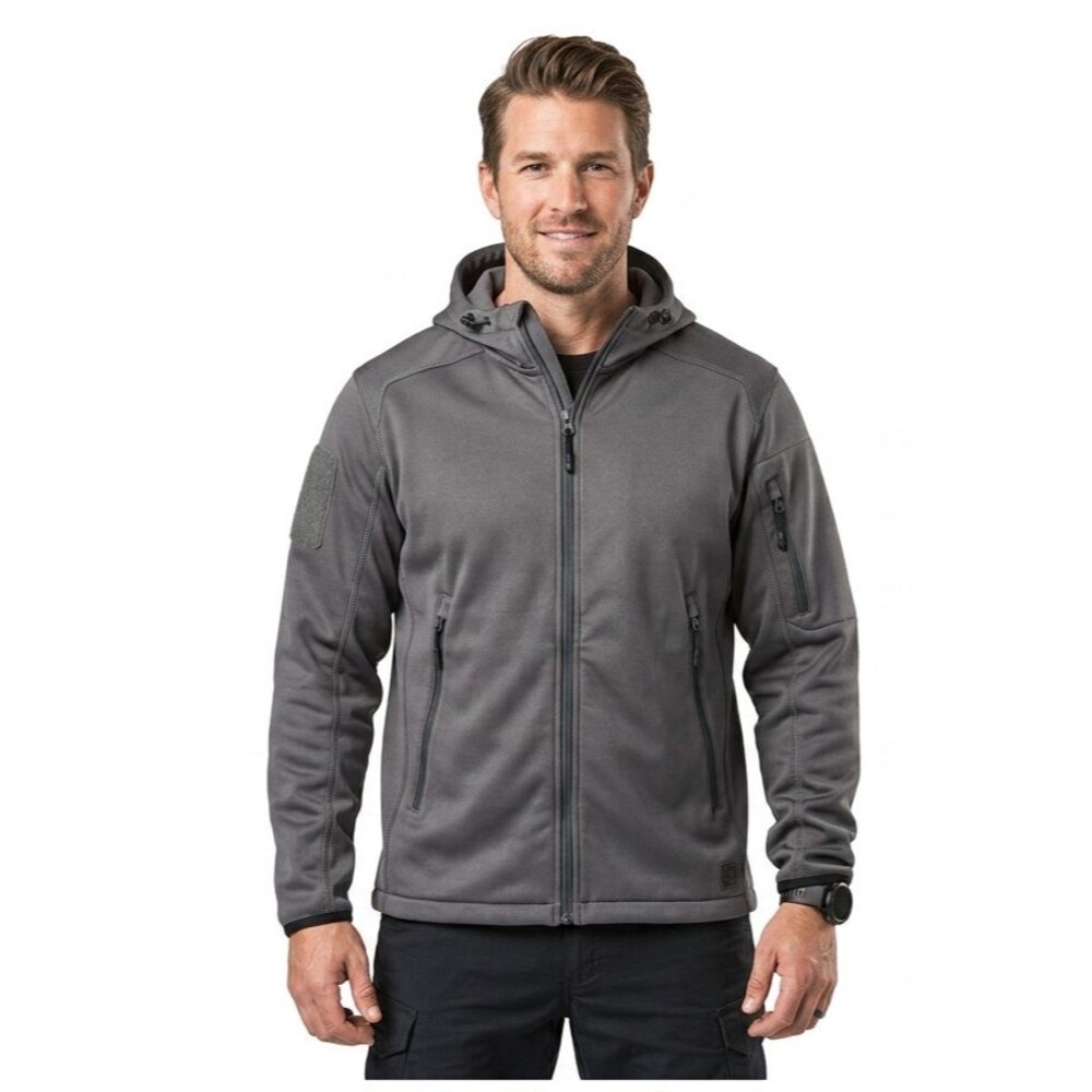 5.11 Tactical Rappel Jacket Men L Large Flint Grey Hooded Concealed Carry 78018